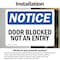 Signmission Door Blocked Not An Entry, 5 in W x Rectangle, Vinyl Decal OS-2PACK-NS-D-35-L-11471 - alternate 2